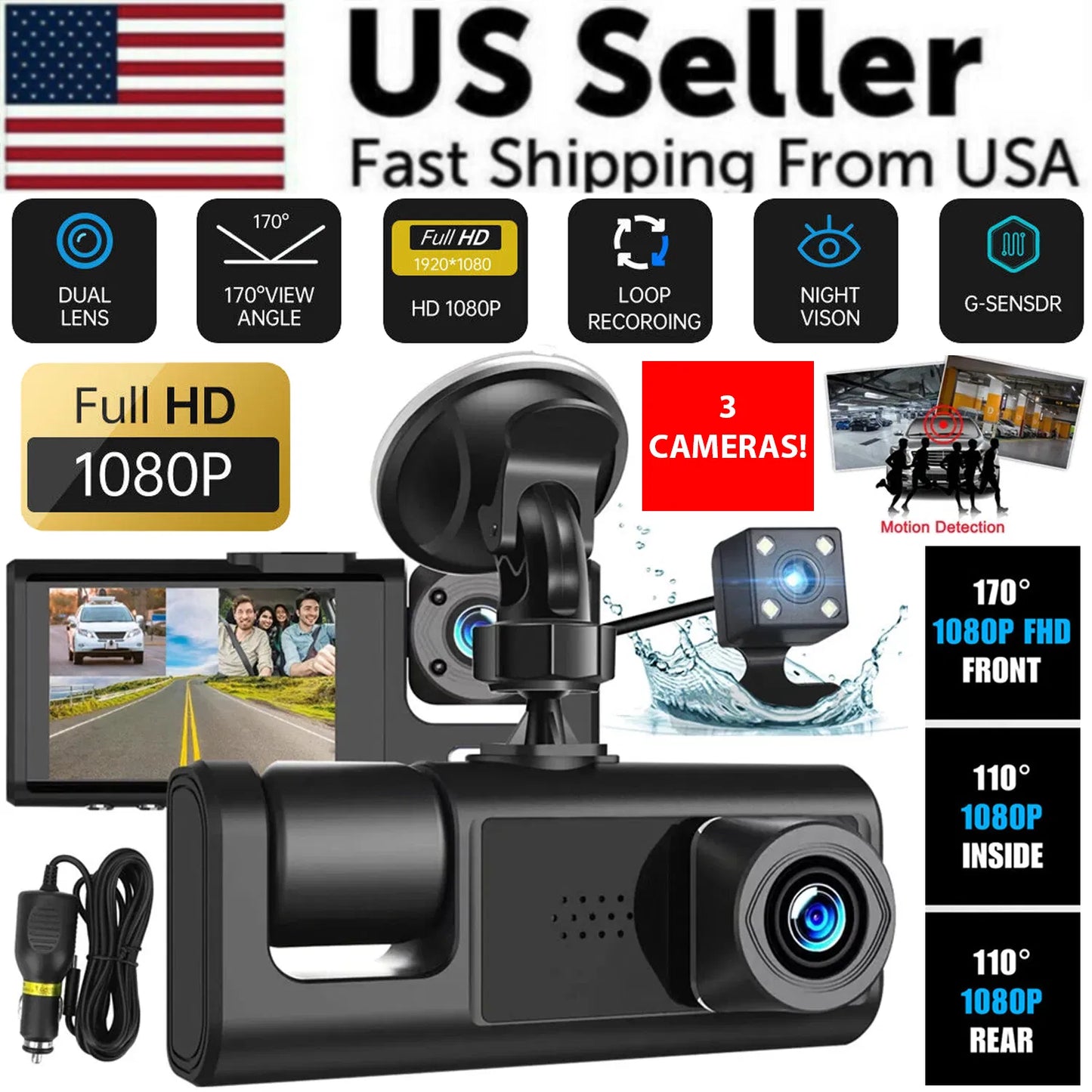 Front & Rear dash cam