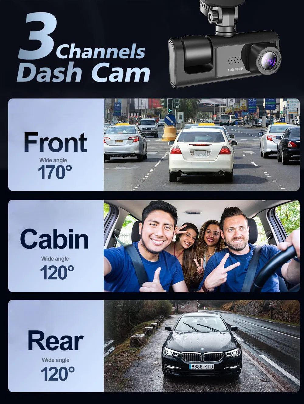 Front & Rear dash cam